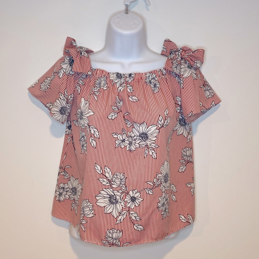 2/$10 Summer top red, white and blue